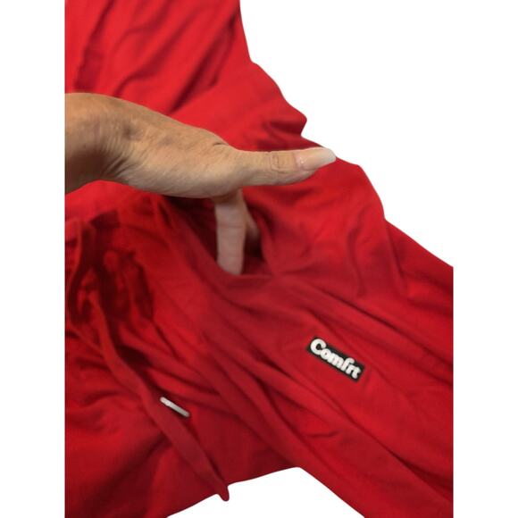 Comfrt Red Wide-Leg Lounge Pants – Size M – Soft Cotton - Picture 5 of 5